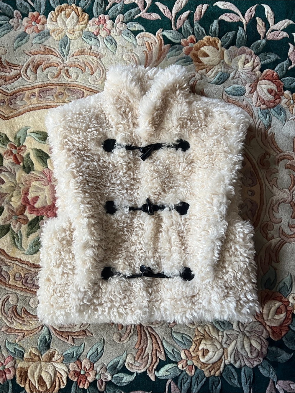 Isabel Marant Cream Sherpa Toggle Vest NWOT sz 6 small medium